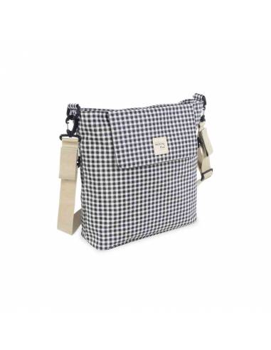 Walking-Mum-Bolsa-Canastilla-I-Love-Vichy-Negro-Oblicuo