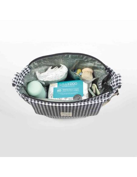 Walking-Mum-Bolsa-Canastilla-I-Love-Vichy-Negro-Capacidad