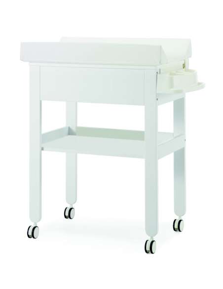 Trama-Bañera-vestidor-nona-para-bebés-Blanco-mate-Blanco-liso
