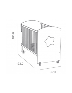 Trama-Cuna-bebé-Big-Star-120x60-cm-Blanco-mate-Plata-mate-16962 2