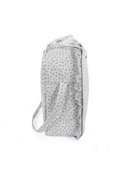 Maleta-Little-Bloom-Flor-Gris-Lateral