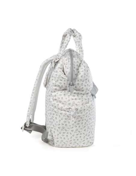Mochila-Little-Bloom-Flor-Gris-Lateral