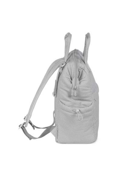 Mochila-Little-Bloom-Vichy-Gris-Lateral