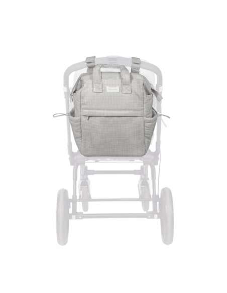 Mochila-Little-Bloom-Vichy-Gris-Colocada