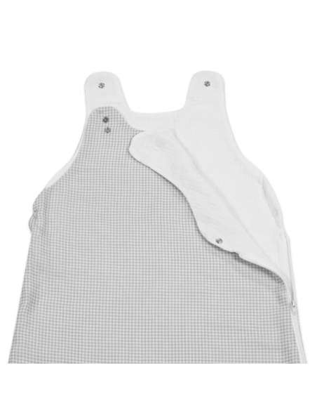 Saco-Dormir-Verano-Little-Bloom-Vichy-Gris-Estampado