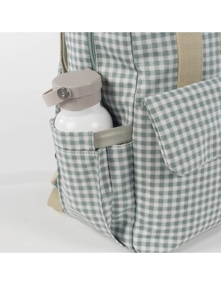 Walking-Mum-Mochila-I-Love-Vichy-Verde-Bolsillo-Botella