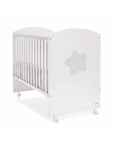 Trama-Cuna-bebé-Big-Star-120x60-cm-Blanco-mate-Plata-mate-16962
